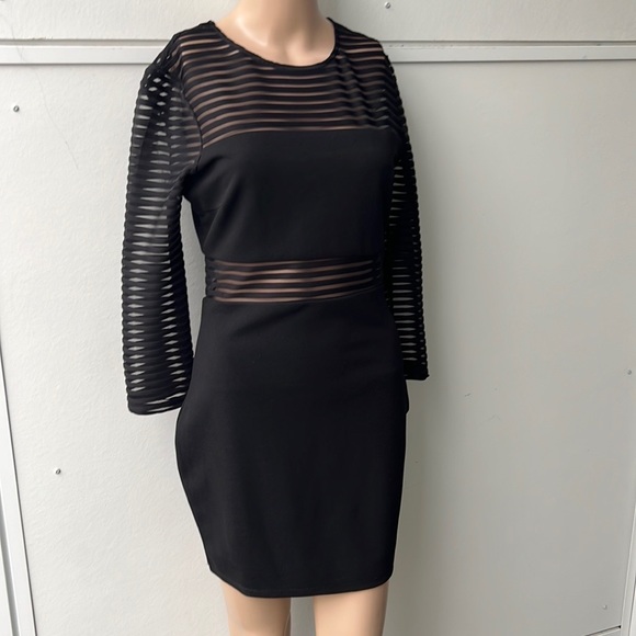 Lulus Perfect Mesh Black Bodycon Dress size small - Picture 4 of 5